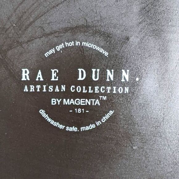 Rae Dunn HOWLOWEEN Extra Large 8" Black/Orange Ceramic Pet Bowl Dog Food Dish - Picture 3 of 5